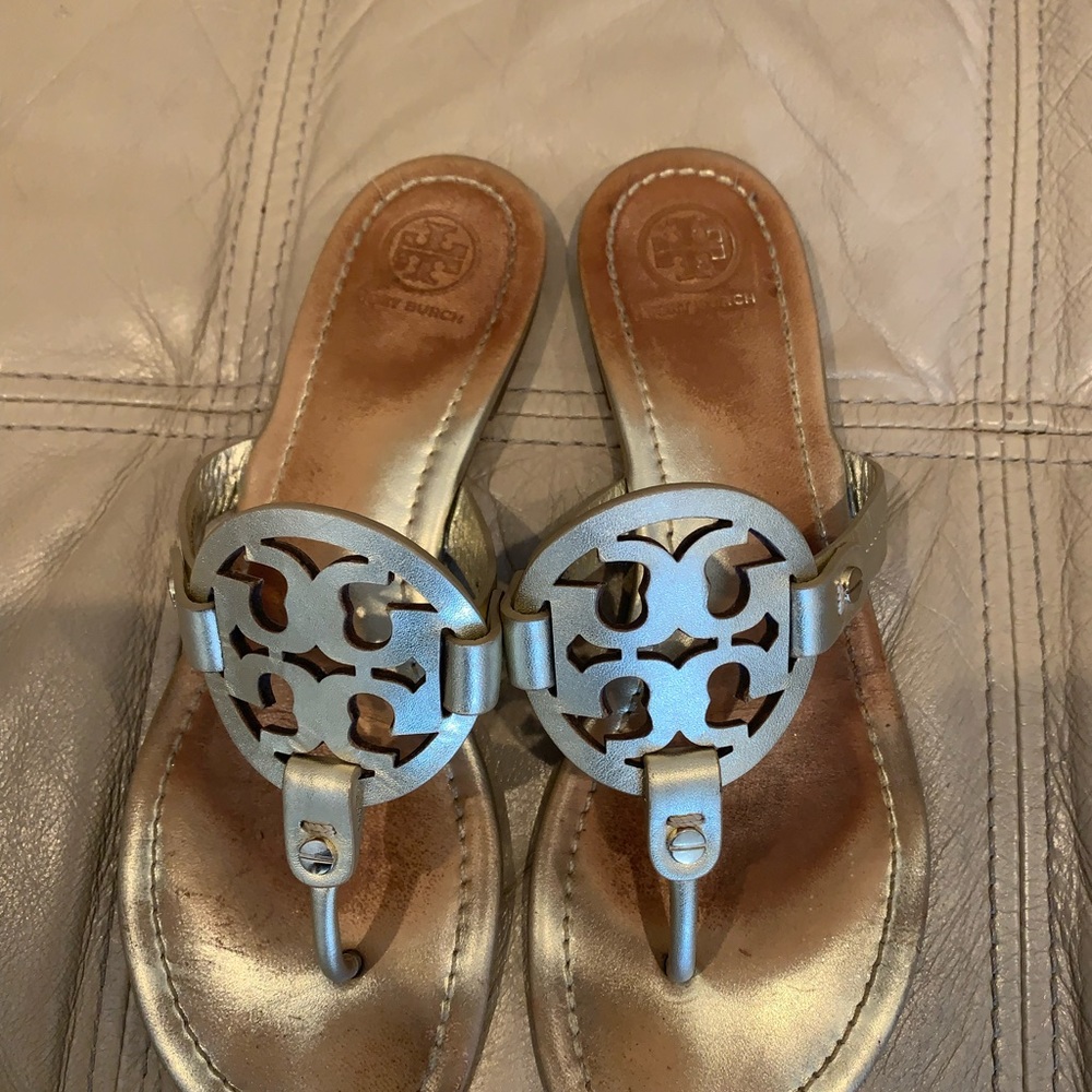 - Tory Burch Miller  gold sandals